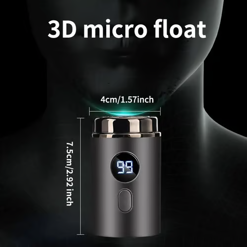 ⏰LAST DAY 55%OFF🔥Smart Mini Electric Shaver – LED Display, Waterproof & Portable