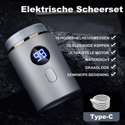 ⏰LAST DAY 55%OFF🔥Smart Mini Electric Shaver – LED Display, Waterproof & Portable