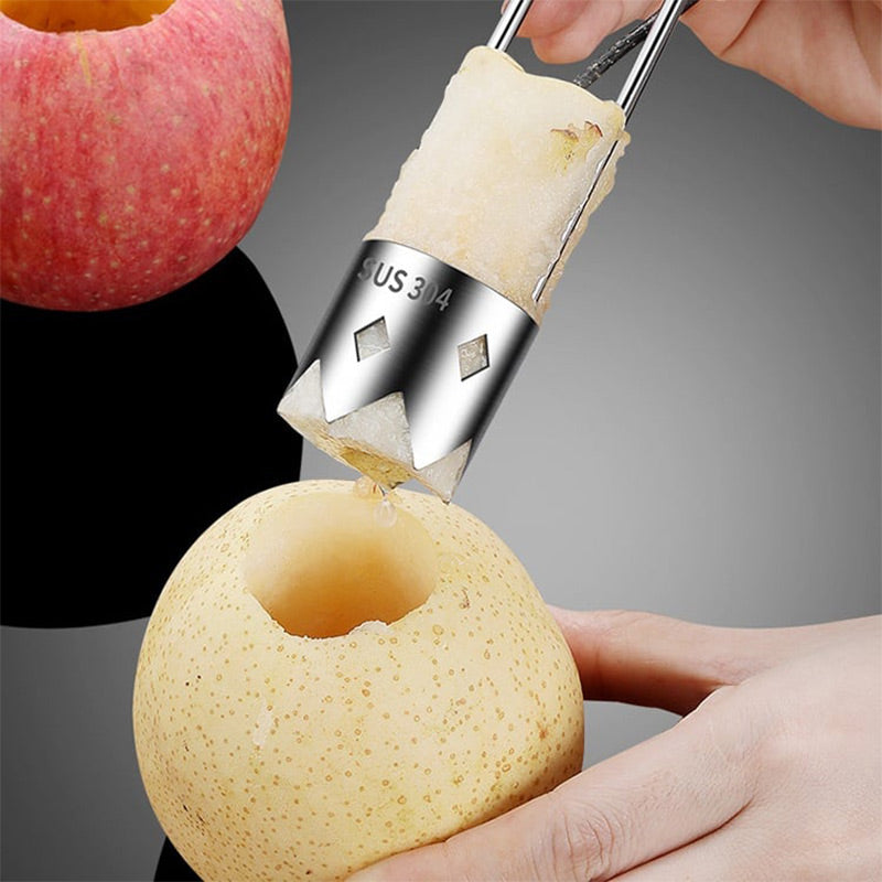 🥳💞50K+ SOLD!🍎 Stainless Steel Fruit Corer Tool – Sharp, Durable & Easy Core Removal