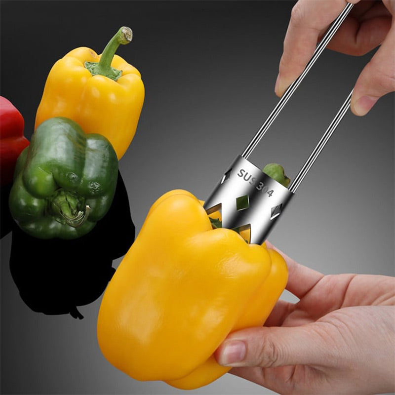 🥳💞50K+ SOLD!🍎 Stainless Steel Fruit Corer Tool – Sharp, Durable & Easy Core Removal