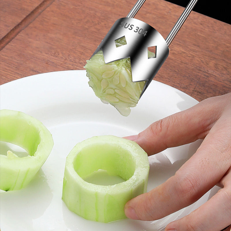 🥳💞50K+ SOLD!🍎 Stainless Steel Fruit Corer Tool – Sharp, Durable & Easy Core Removal