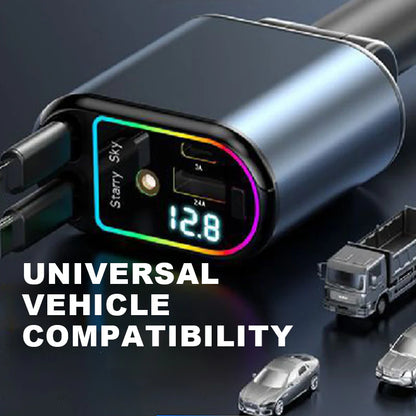 ⚡ Starlight Car Charger🚗 Retractable Design, Fast Charge & Tangle-Free