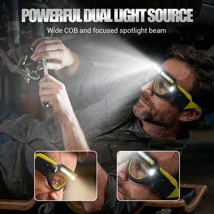 📢📢50   % OFF !!✨Rechargeable LED Glasses Headlamp