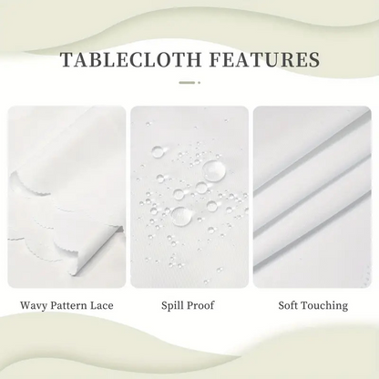 ⏳Limited-time 50% off⏰Elegant Waterproof Embossed Floral Tablecloth💮