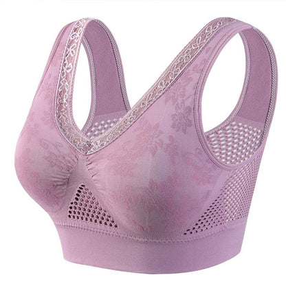 💖 High-Support Seamless Wireless Lace Bra – Comfort & Natural Lift ✨
