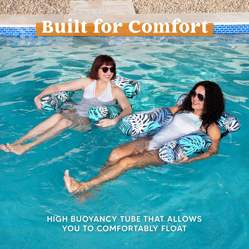 💎 50% ON INFLATABLE POOL FLOATING CHAIR! 💎 Tropical Leaf Design, Ultra-Lightweight & Puncture-Resistant PVC ✨