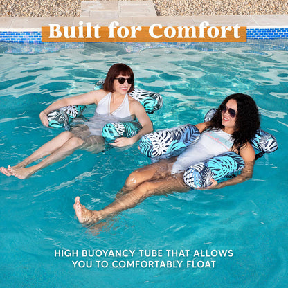 💎 50% ON INFLATABLE POOL FLOATING CHAIR! 💎 Tropical Leaf Design, Ultra-Lightweight & Puncture-Resistant PVC ✨