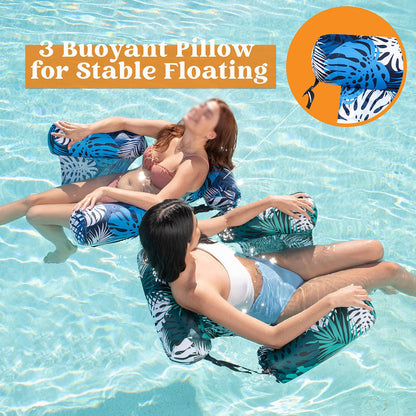💎 50% ON INFLATABLE POOL FLOATING CHAIR! 💎 Tropical Leaf Design, Ultra-Lightweight & Puncture-Resistant PVC ✨
