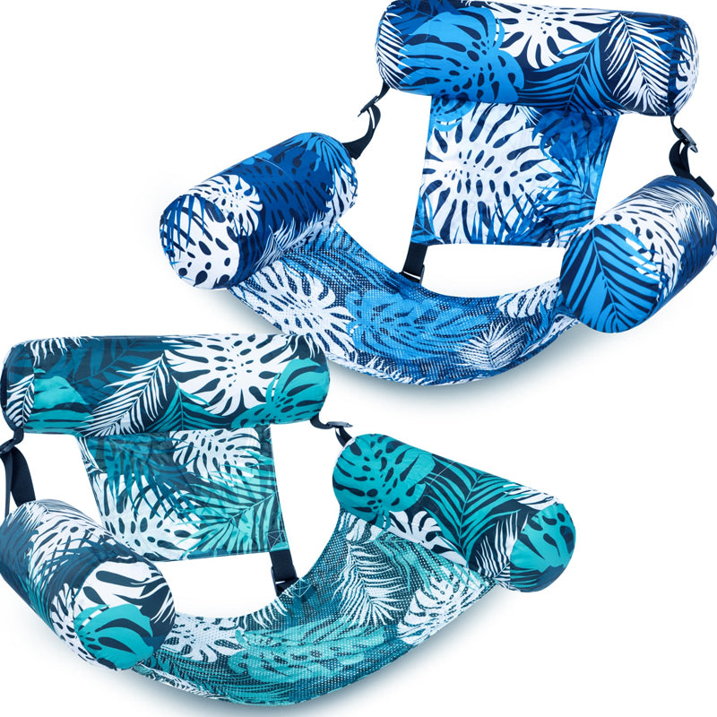 💎 50% ON INFLATABLE POOL FLOATING CHAIR! 💎 Tropical Leaf Design, Ultra-Lightweight & Puncture-Resistant PVC ✨