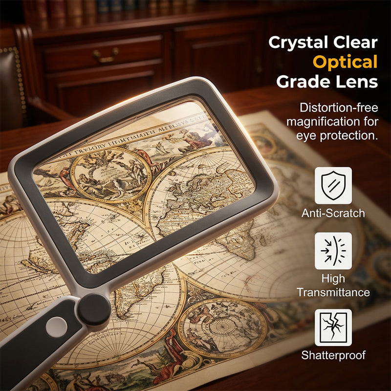 🔥 Hot Sale! Folding Handheld Magnifying Glass with LED Light for Easy Reading🔍