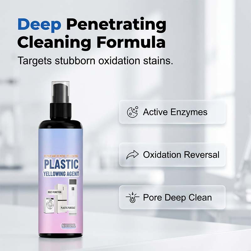🔥50% OFF NOW🧴 Multi‑Purpose Plastic Yellowing Remover Spray – From Yellowed to Bright White in Seconds! ✨💪 No scrubbing, no replacing – just spray, wait, and restore. 🛠️🟡
