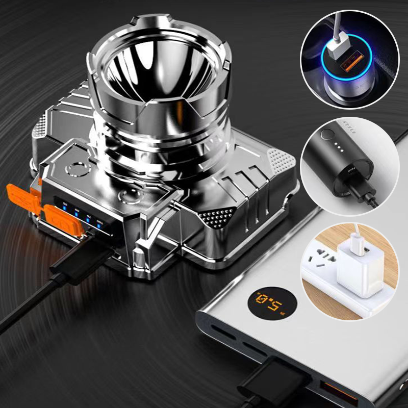 🎁🐟 [Bright Gift: Hot Sale 80% OFF👍 – Limited Time!⏰] Portable Waterproof Smart LED Headlamp – Outdoor Fishing Essential, Motion Sensor, USB Charging. Hands-Free & Reliable! 🔦💧✨