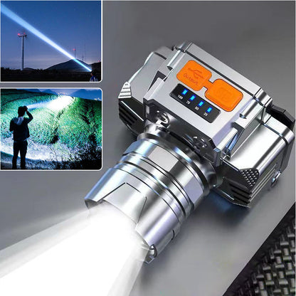 🎁🐟 [Bright Gift: Hot Sale 80% OFF👍 – Limited Time!⏰] Portable Waterproof Smart LED Headlamp – Outdoor Fishing Essential, Motion Sensor, USB Charging. Hands-Free & Reliable! 🔦💧✨