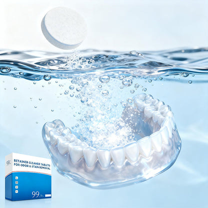 10PCS Retainer Cleaner Tablets for Odor & Stain Removal
