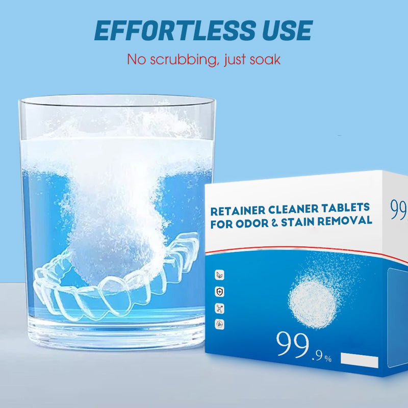 10PCS Retainer Cleaner Tablets for Odor & Stain Removal