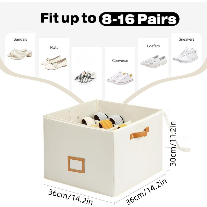 👟 50% OFF NOW!📦 Space Saving Foldable Shoe Organizer – Large Capacity & Clear Top – Dustproof Storage Box for Sneakers ✨