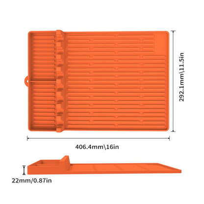 50% Off! 🍖Silicone Grill Side Shelf Mat – Heat Resistant BBQ Tool Organizerder voor Keuken & Barbecue