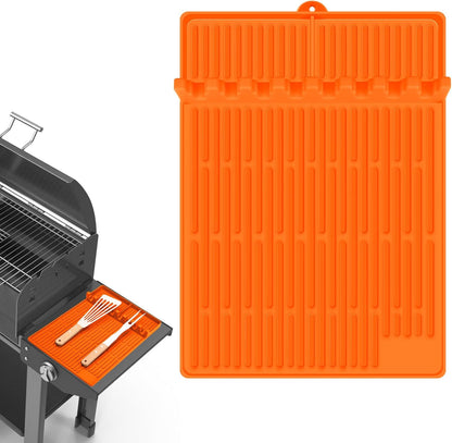 50% Off! 🍖Silicone Grill Side Shelf Mat – Heat Resistant BBQ Tool Organizerder voor Keuken & Barbecue