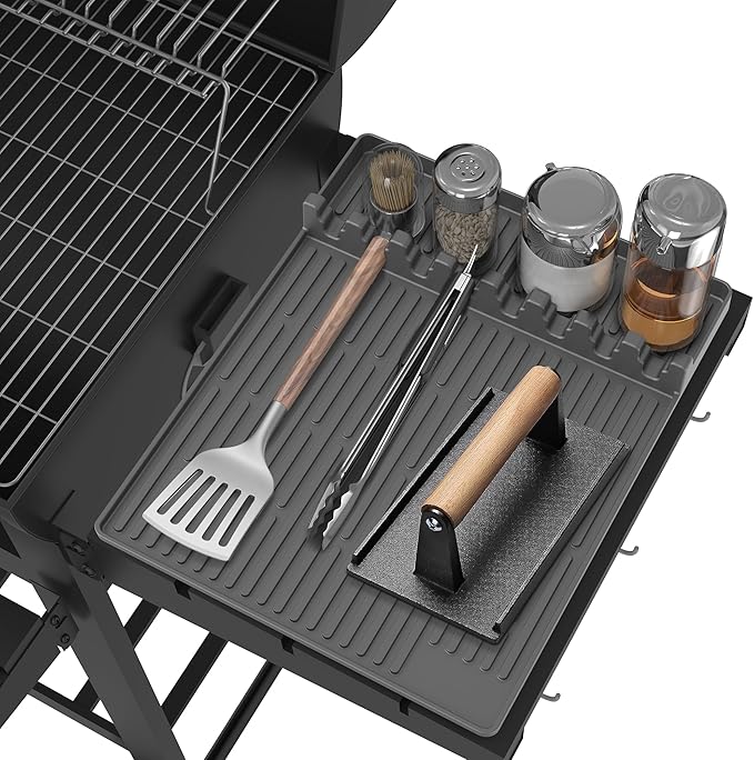 50% Off! 🍖Silicone Grill Side Shelf Mat – Heat Resistant BBQ Tool Organizerder voor Keuken & Barbecue