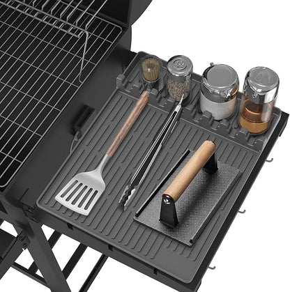 50% Off! 🍖Silicone Grill Side Shelf Mat – Heat Resistant BBQ Tool Organizerder voor Keuken & Barbecue