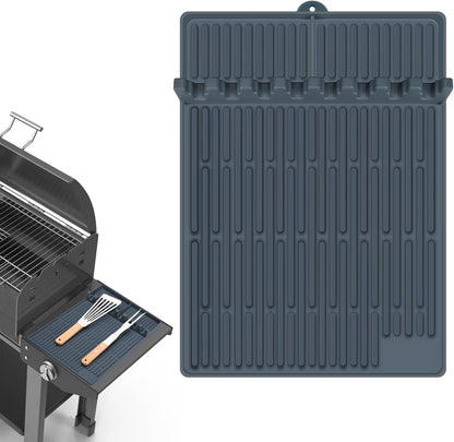 50% Off! 🍖Silicone Grill Side Shelf Mat – Heat Resistant BBQ Tool Organizerder voor Keuken & Barbecue