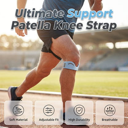 ⏰Limited-Time 50% OFF✨Breathable Shock-Absorbing Patella Brace ⚡8mm V-Shaped Support, Adjustable Fit & Cool Comfort