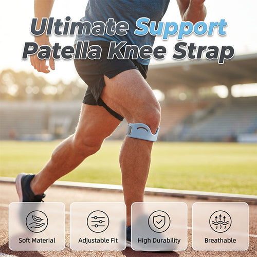 ⏰Limited-Time 50% OFF✨Breathable Shock-Absorbing Patella Brace ⚡8mm V-Shaped Support, Adjustable Fit & Cool Comfort