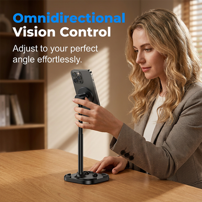 🥳50K+ SOLD!💞Magnetic Overhead Phone Stand – 360° Rotation, Height Adjustable for Cooking & Crafting Videos