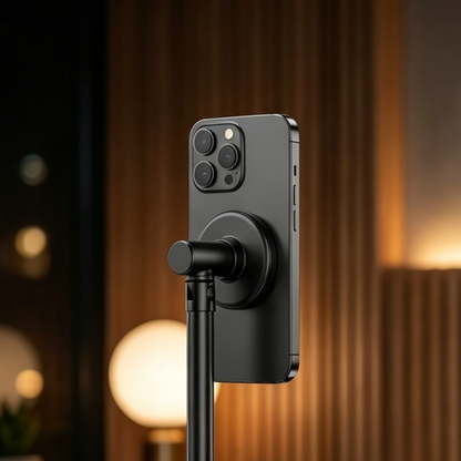 🥳50K+ SOLD!💞Magnetic Overhead Phone Stand – 360° Rotation, Height Adjustable for Cooking & Crafting Videos