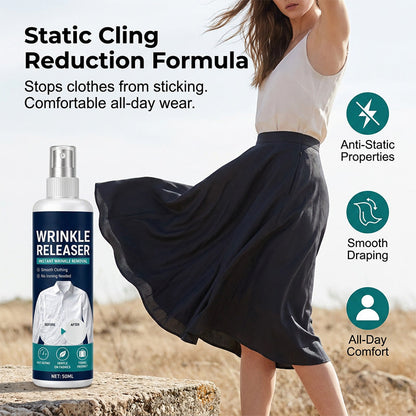 🔥 Buy 2 Get 1 Free🔥👔 Instant wrinkle release – no iron, travel-ready, static-free & fresh.