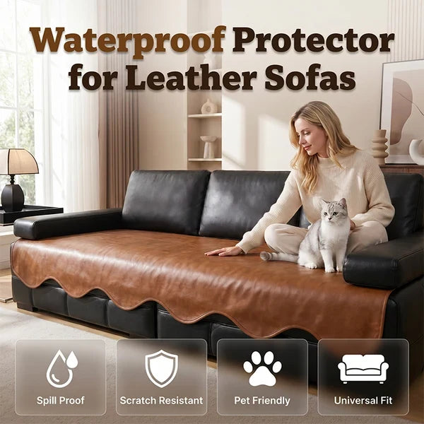 💎 Premium Sofa Seat Protector✨ Waterproof Faux Leather Cover for Everyday Protection