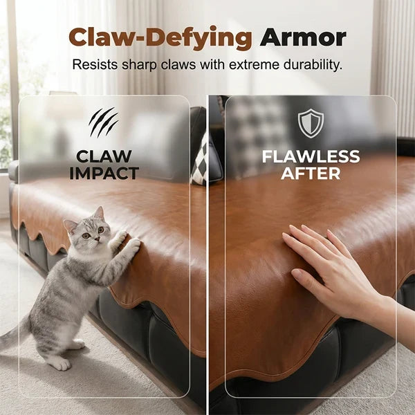 💎 Premium Sofa Seat Protector✨ Waterproof Faux Leather Cover for Everyday Protection