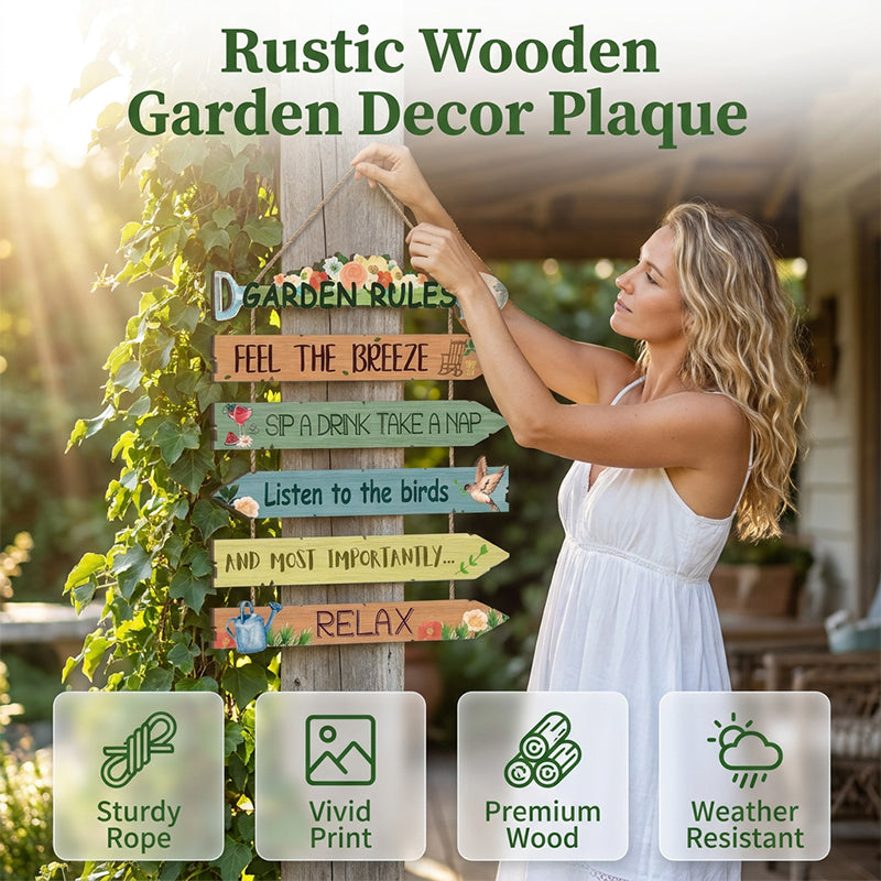 ⏳ Time-Limited Special! Rustic Wooden Garden Hanging Sign 🏡🪧