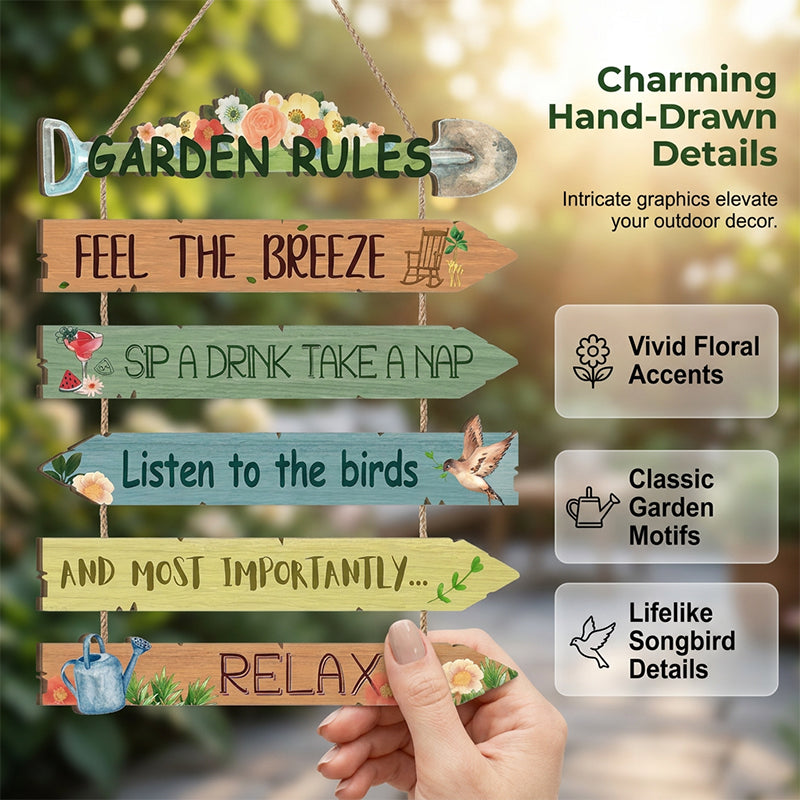 ⏳ Time-Limited Special! Rustic Wooden Garden Hanging Sign 🏡🪧