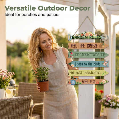 ⏳ Time-Limited Special! Rustic Wooden Garden Hanging Sign 🏡🪧