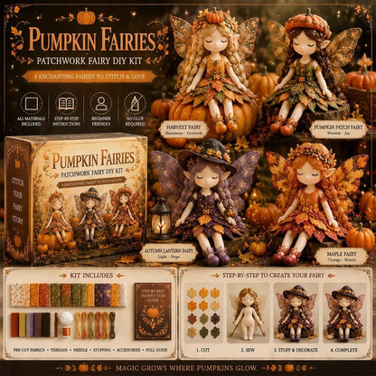 🔥✨ Fairy Patchwork DIY Sewing Kit Collection 🧚‍♀️ – Create Your Own Magical Doll 💖