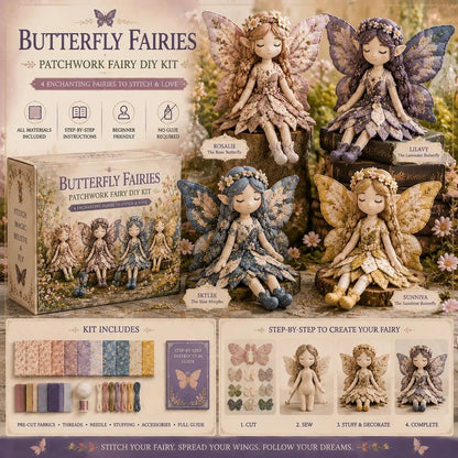 🔥✨ Fairy Patchwork DIY Sewing Kit Collection 🧚‍♀️ – Create Your Own Magical Doll 💖