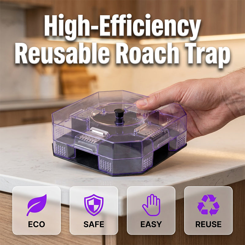 🔥Hot Sale 50% OFF🔥 No More Toxic Sprays! Reusable Roach Trap – Catch & Release (or Dispose) Safely