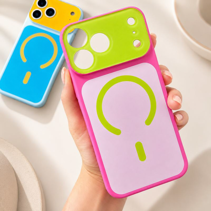 Magnetic Contrast Color Phone Case