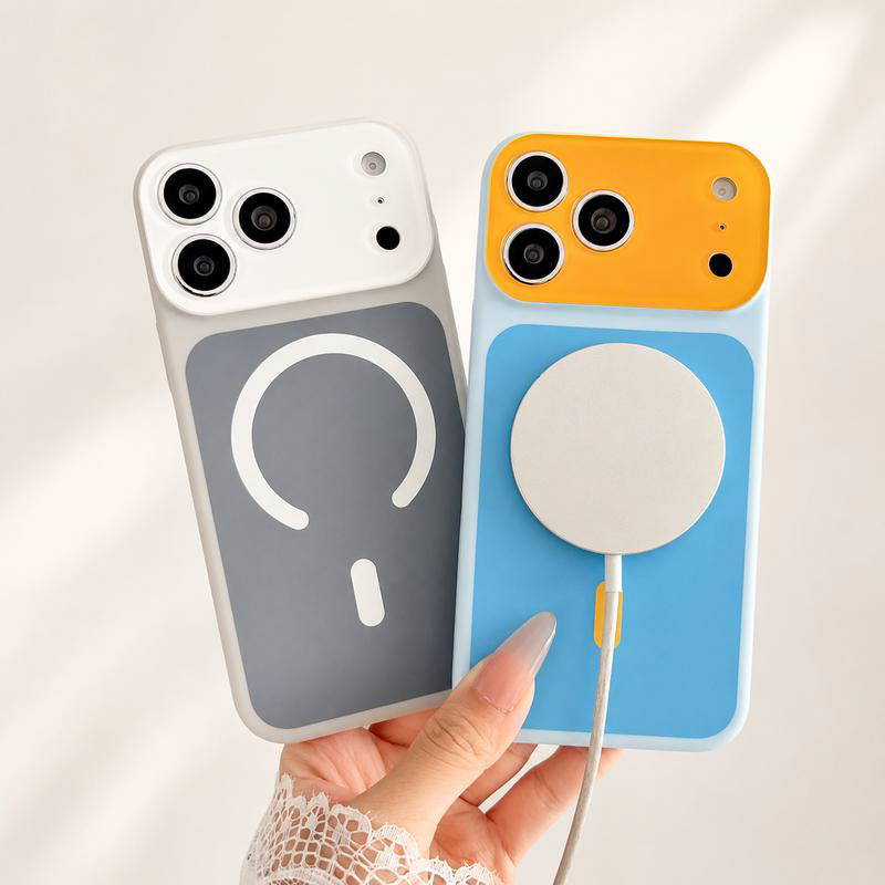 Magnetic Contrast Color Phone Case