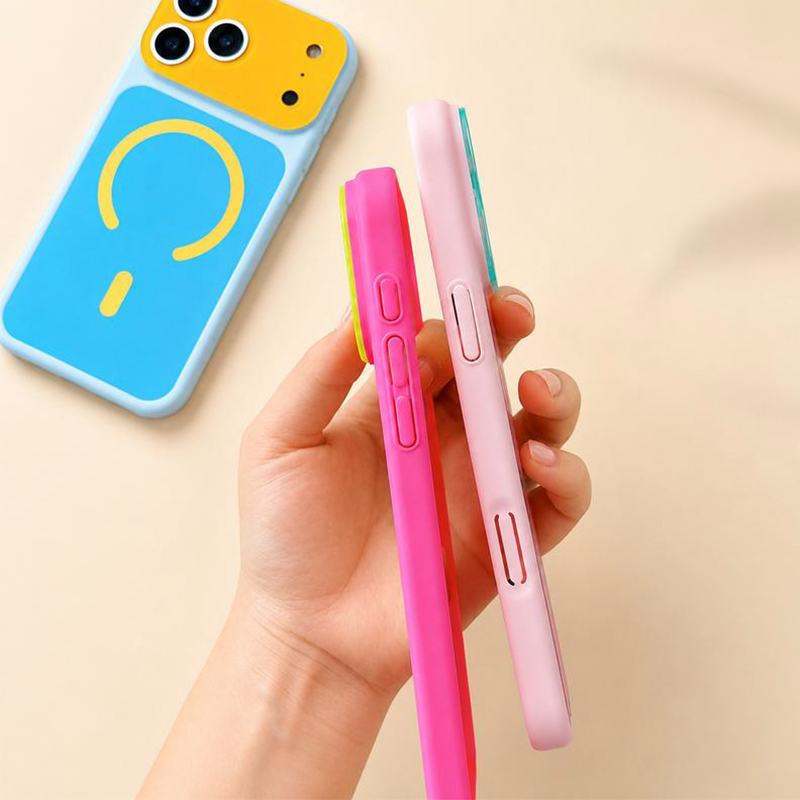 Magnetic Contrast Color Phone Case