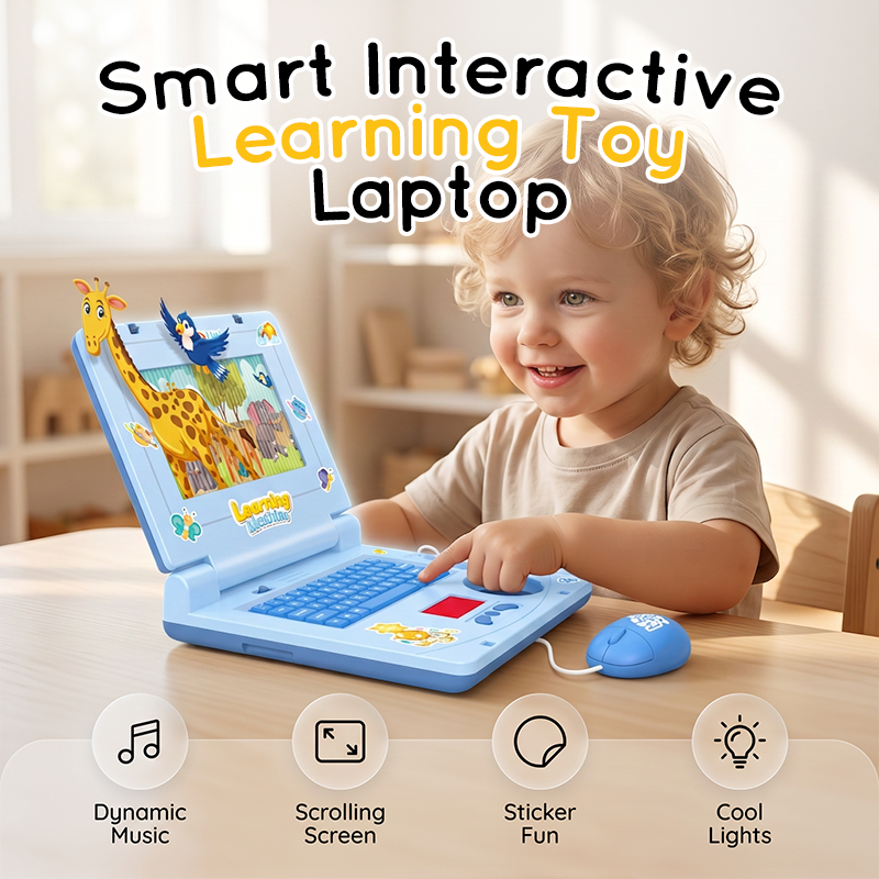 👧Educational toys to boost kids' thinking skills！🖥️Interactive Simulation Toy Laptop