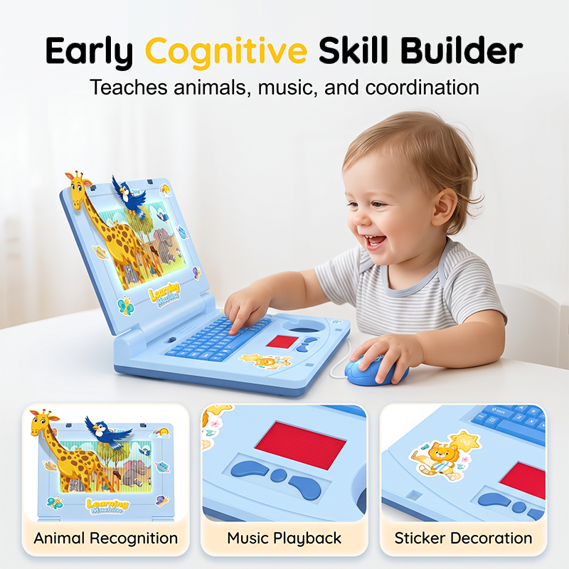 👧Educational toys to boost kids' thinking skills！🖥️Interactive Simulation Toy Laptop