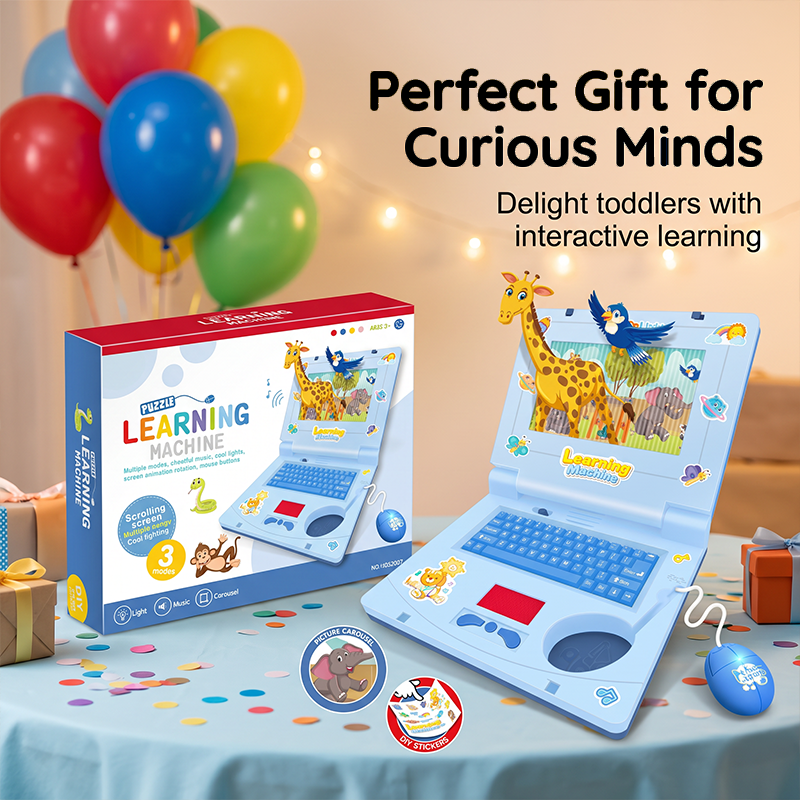 👧Educational toys to boost kids' thinking skills！🖥️Interactive Simulation Toy Laptop