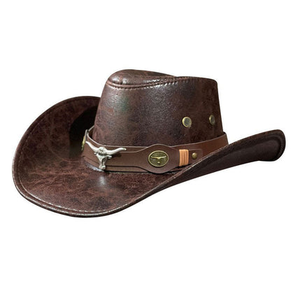 ⏳Time-Limited Special⏰Vintage Wide Brim Cowboy Hat with Adjustable Strap