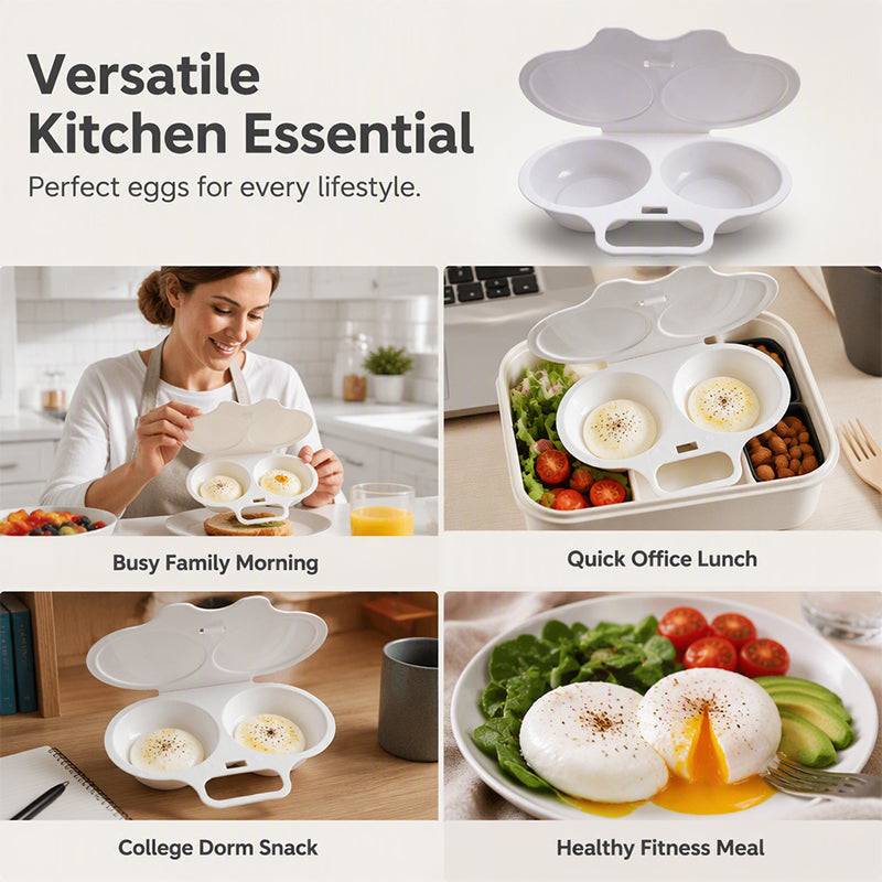 🔥 BUY 2 GET 1 FREE! Microwave Egg Poacher – Perfect Eggs in Minutes 🍳