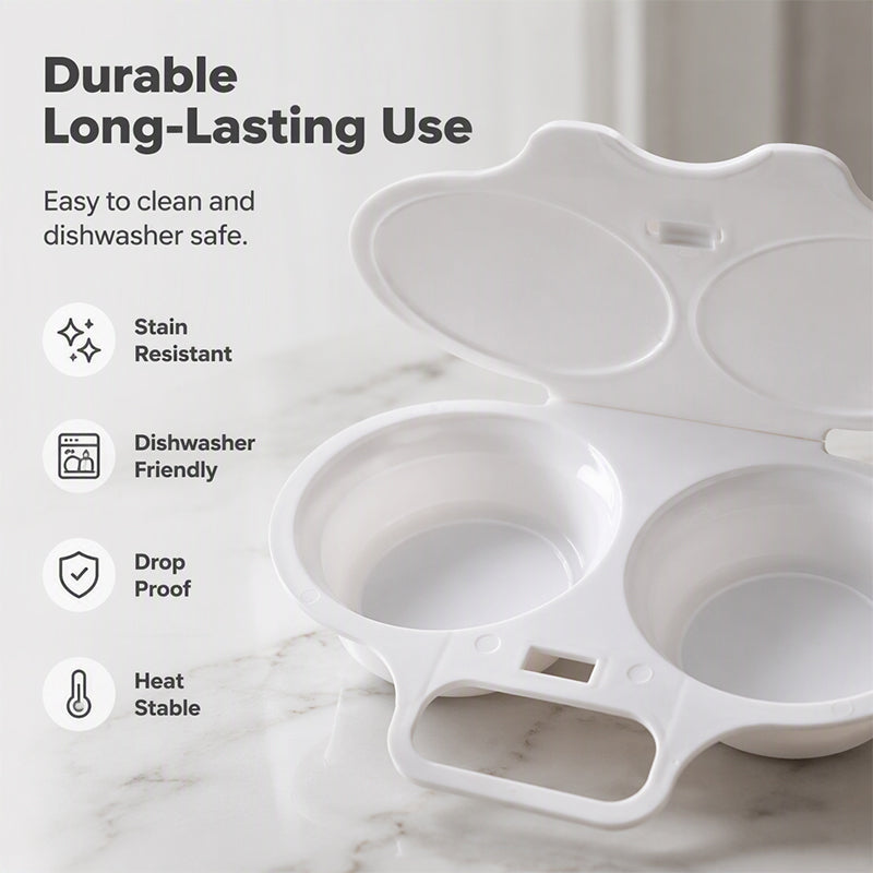 🍳Buy 1 Get 1 Free🍳 2-Egg Microwave Poacher – Quick Breakfast Maker for Busy Mornings