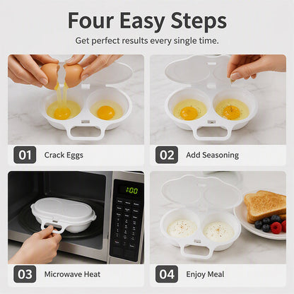 🔥 BUY 2 GET 1 FREE! Microwave Egg Poacher – Perfect Eggs in Minutes 🍳