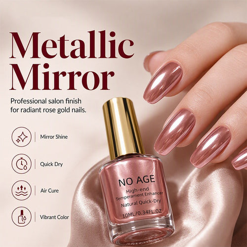 💅✨ Metallic Shine Nail Color – Quick-Dry High-Gloss Finish for Statement Manicures