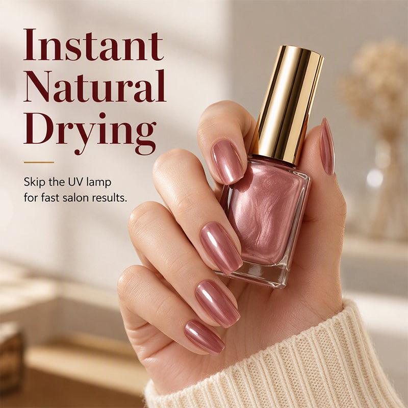 💅✨ Metallic Shine Nail Color – Quick-Dry High-Gloss Finish for Statement Manicures